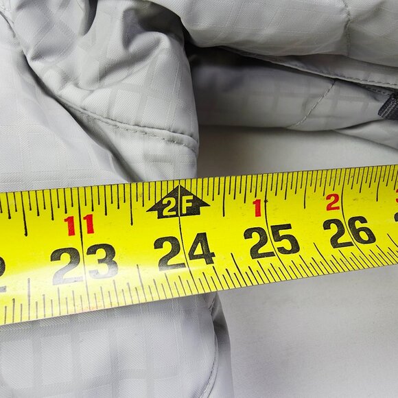 Burton Size Medium Mens Audex Gray Goose Down Puffer Hooded Jacket Snowboard Ski - Picture 2 of 15